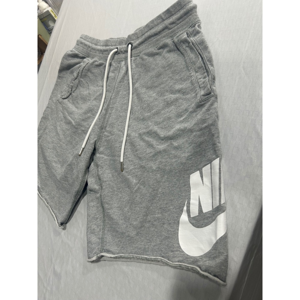 Nike Mens Sportswear French Terry Shorts Gray White Futura Logo Size M